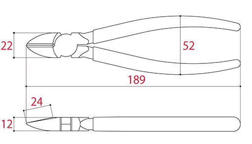 Thông số kỹ thuật kìm cắt cạnh 175mm CN-175N Tsunoda
