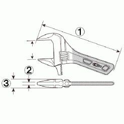 Bản vẽ kích thước mỏ lết Um-24ss, sg, sy...