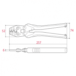 Bản Vẽ Kỹ Thuật Kìm Bấm ép Cos Tsunoda