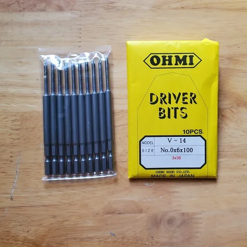 Mũi Vặn Vít Ohmi V 14 No.0x6x100(3x30) Mũi Vặn Vít Ohmi V 14 No.0x6x100(3x30)