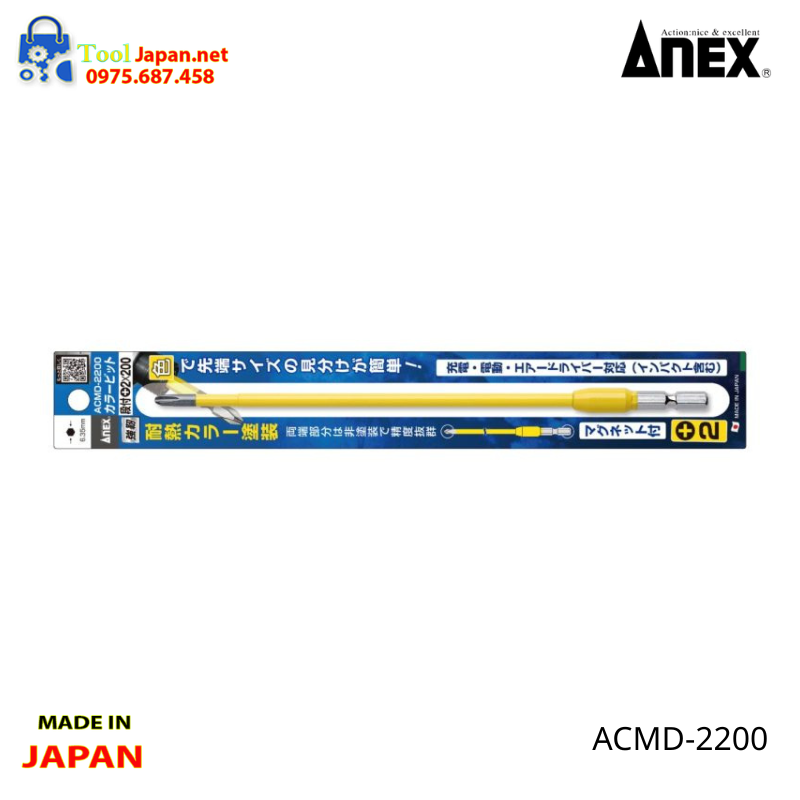 Vỉ 1 Mũi Vít 4 Cạnh Anex Acmd 2200