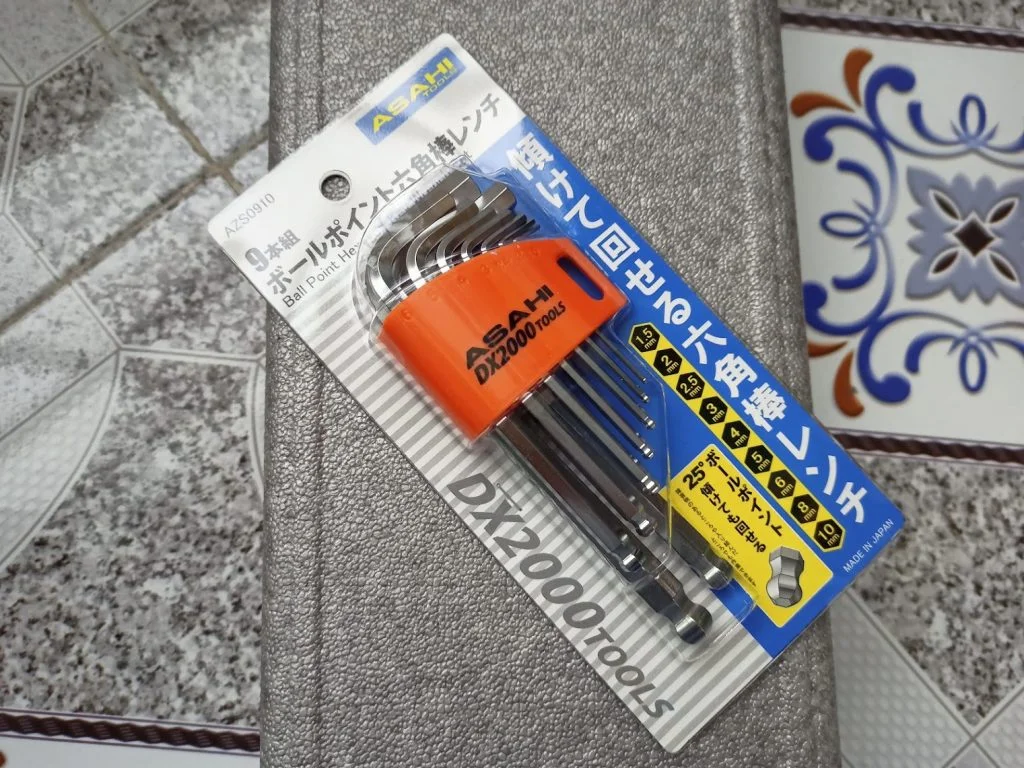 Bộ lục giác bi loại ngắn 1.5-10mm AZS0910 Asahi Japan