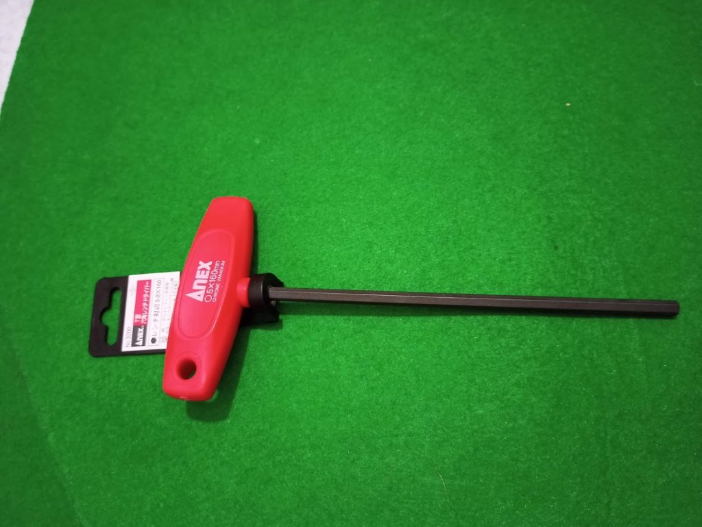 Lục giác tay cầm chữ T No.3200-H5×160 Anex Nhạt Bản