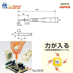 Bảng Vẽ Tô Vít đầu Tuýp H2.5x40 Anex No.3551