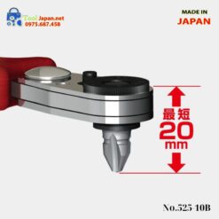 Bộ Tay Vặn Vít Góc Hẹp đảo Chiều No.525 10b Anex Nhật Bản