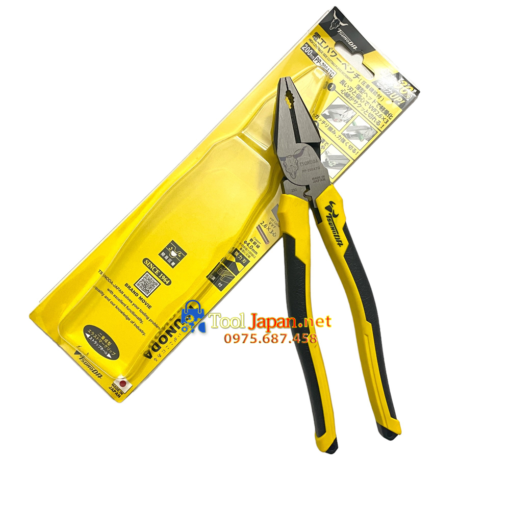 Kìm điện đa Năng Có Bấm Cos Cán đúc Tsunoda Japan Pp 200atg