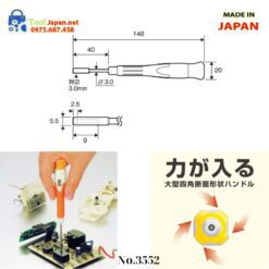 Tô Vít đầu Tuýp H3.0x40 Anex No.3552