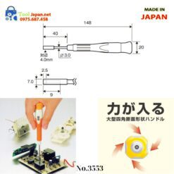 Tô Vít đầu Tuýp H4.0x40 Anex No.3553 Bảng Vẽ