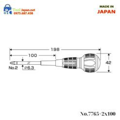 Size Tô Vít đóng Wanidora Anex No.7765+2x100