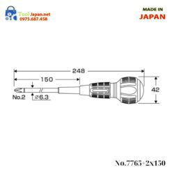 Size Tô Vít đóng Wanidora Anex No.7765+2x150