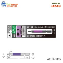 Mũi Vít đầu Lục Giác 3mm Dài 65mm Anex Achx 3065