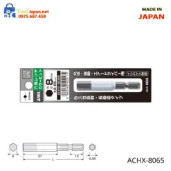 Mũi Vít đầu Lục Giác 8mm Dài 65mm Anex Achx 8065