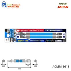 Vỉ 2 Mũi Vít 2 đầu Có Từ Tính Anex Acmm 5611