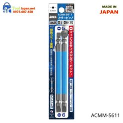 Vỉ 2 Mũi Vít 2 đầu Có Từ Tính Anex Japan Acmm 5611