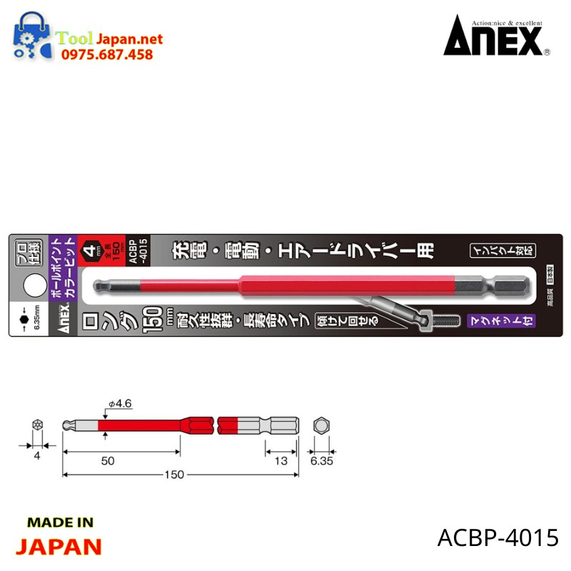 Mũi Vít đầu Lục Giác Bi Anex Acbp 4015