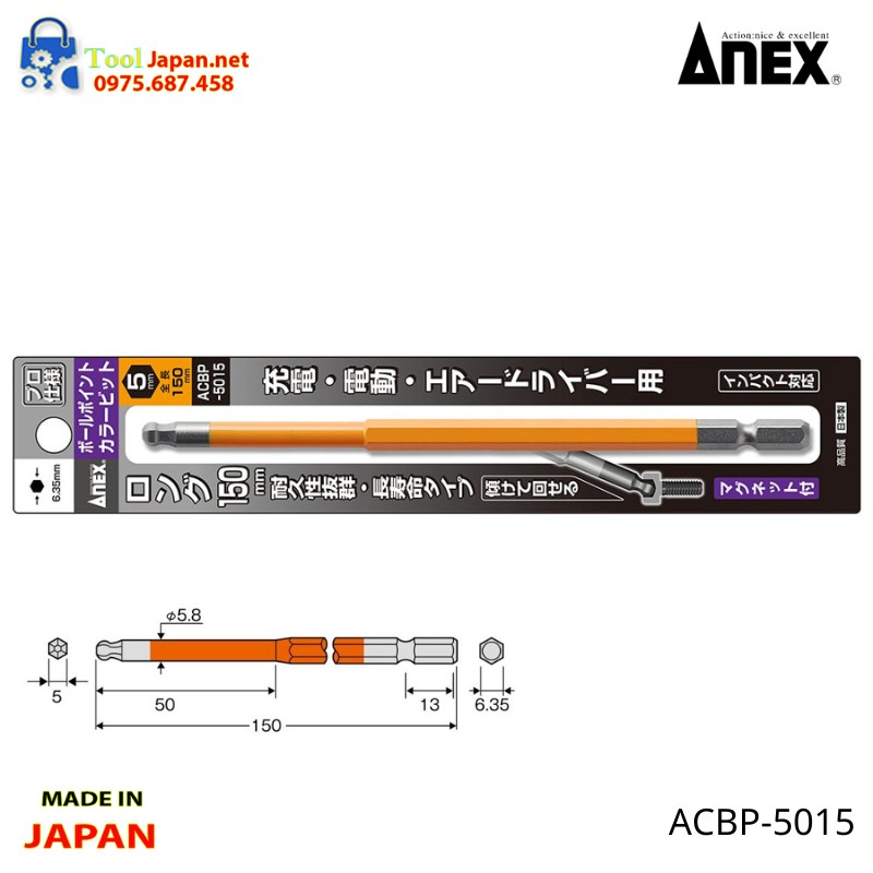 Mũi Vít đầu Lục Giác Bi Anex Acbp 5015