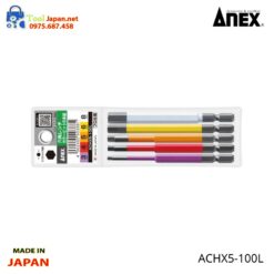 Vỉ 5 Mũi Vít đầu Lục Giác Anex Achx5 100l