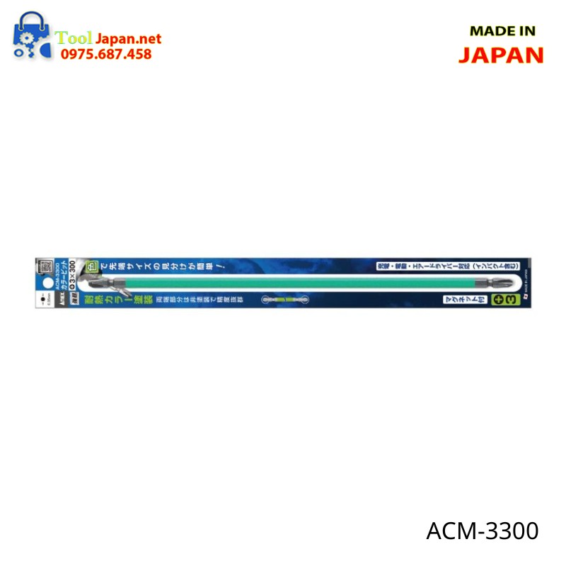 Vỉ 1 Mũi Vặn Vít 2 đầu Có Từ Tính Anex Acm 3300