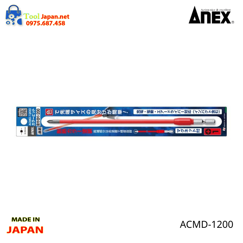 Vỉ 1 Mũi Vít 4 Cạnh Anex Acmd 1200