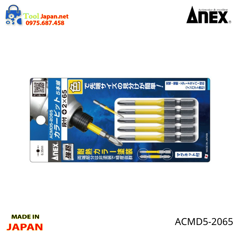 Vỉ 5 Mũi Vít 4 Cạnh Acmd5 2065 Anex