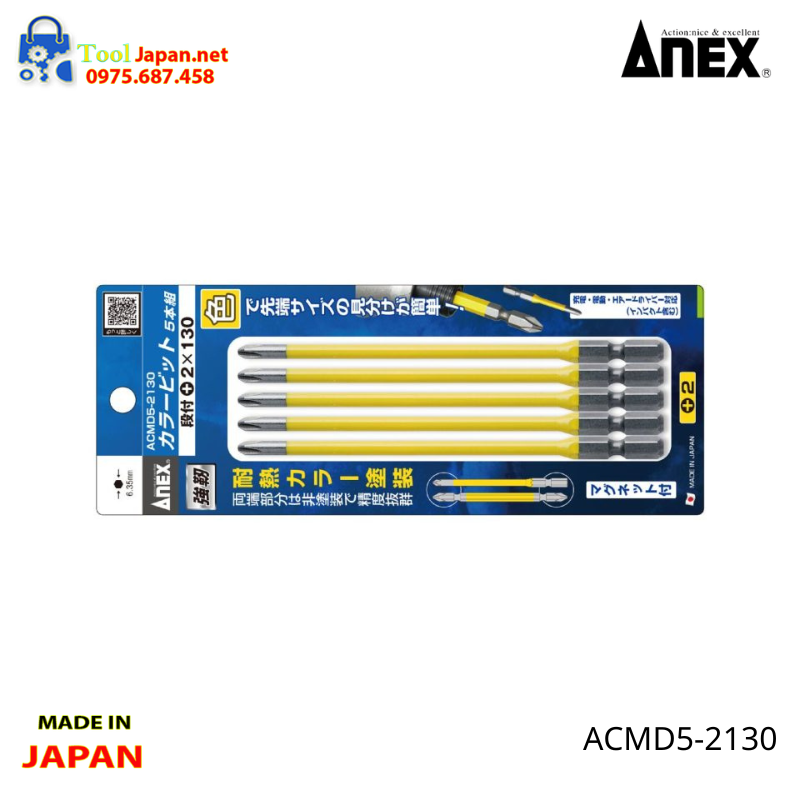 Vỉ 5 Mũi Vít 4 Cạnh Acmd5 2130 Anex
