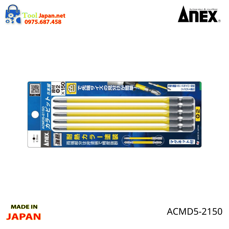 Vỉ 5 Mũi Vít 4 Cạnh Acmd5 2150 Anex